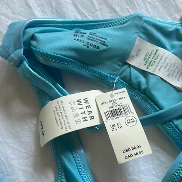 Aerie Shiny Blue Bikini Set - Picture 2 of 5